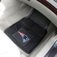 New England Patriots Heavy Duty 2-Piece Vinyl Car Mats - 18 x 27
