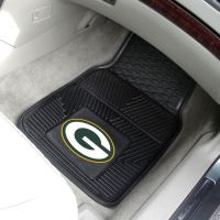 Green Bay Packers Heavy Duty 2-Piece Vinyl Car Mats - 18 x 27