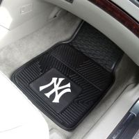 New York Yankees Heavy Duty 2-Piece Vinyl Car Mats - 18 x 27