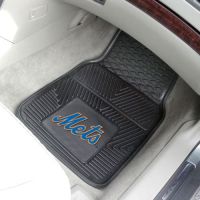 New York Mets Heavy Duty 2-Piece Vinyl Car Mats - 18 x 27