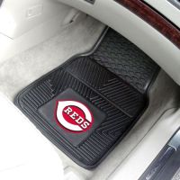 Cincinnati Reds Heavy Duty 2-Piece Vinyl Car Mats - 18 x 27