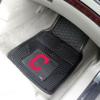 Cleveland Indians Heavy Duty 2-Piece Vinyl Car Mats - 18 x 27