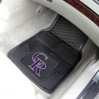 Colorado Rockies Heavy Duty 2-Piece Vinyl Car Mats - 18 x 27