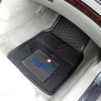 Los Angeles Dodgers Heavy Duty 2-Piece Vinyl Car Mats - 18 x 27