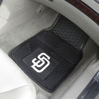 San Diego Padres Heavy Duty 2-Piece Vinyl Car Mats - 18 x 27