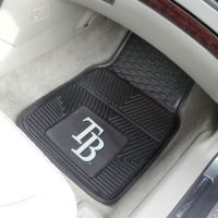 Tampa Bay Rays Heavy Duty 2-Piece Vinyl Car Mats - 18 x 27