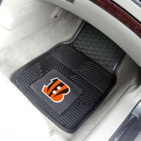 Cincinnati Bengals Heavy Duty 2-Piece Vinyl Car Mats - 18 x 27