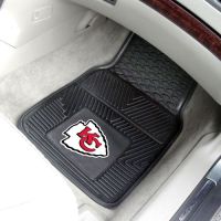 Kansas City Chiefs Heavy Duty 2-Piece Vinyl Car Mats - 18 x 27