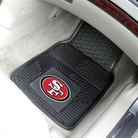 San Francisco 49ers Heavy Duty 2-Piece Vinyl Car Mats - 18 x 27