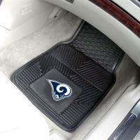 St Louis Rams Heavy Duty 2-Piece Vinyl Car Mats - 18 x 27