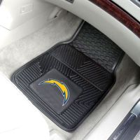 San Diego Chargers Heavy Duty 2-Piece Vinyl Car Mats - 18 x 27