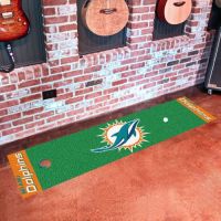 Miami Dolphins Putting Green Mat - 18 x 72