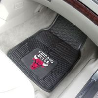 Chicago Bulls Heavy Duty 2-Piece Vinyl Car Mats - 18 x 27