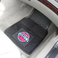 Detroit Pistons Heavy Duty 2-Piece Vinyl Car Mats - 18 x 27