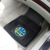 Golden State Warriors Heavy Duty 2-Piece Vinyl Car Mats - 18 x 27