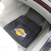 Los Angeles Lakers Heavy Duty 2-Piece Vinyl Car Mats - 18 x 27