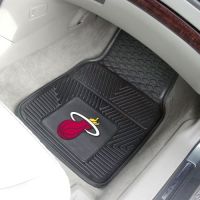 Miami Heat Heavy Duty 2-Piece Vinyl Car Mats - 18 x 27
