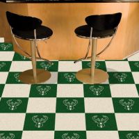 Milwaukee Bucks Carpet Tiles - 18 x 18 Tiles