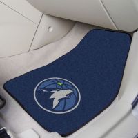 Minnesota Timberwolves 2-piece Carpeted Car Mats - 18 x 27
