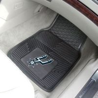 San Antonio Spurs Heavy Duty 2-Piece Vinyl Car Mats - 18 x 27