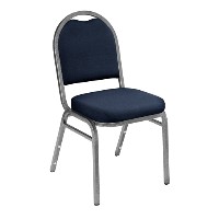 Midnight Blue Fabric / Silver Frame