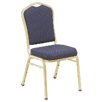 Navy Fabric with Pattern / Gold Frame