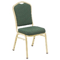 Green Fabric with Pattern / Gold Frame