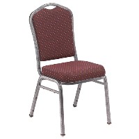 Burgundy Fabric with Pattern / Silvervein Frame