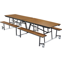 Flip-Up Bench Cafeteria Table