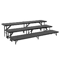 Carpeted 3-Level Riser