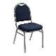 Midnight Blue Fabric / Silver Frame