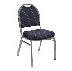 Navy Fabric with Pattern / Silver Frame