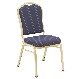 Navy Fabric with Pattern / Gold Frame