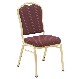 Burgundy Fabric with Pattern / Gold Frame