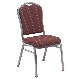 Burgundy Fabric with Pattern / Silvervein Frame