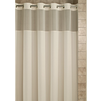 Hookless&reg; Fabric Shower Curtain - Mystery Chrome Rings