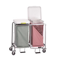 Double "Easy Access" Hamper with Foot Pedal