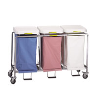Triple "Easy Access" Hamper with Foot Pedal