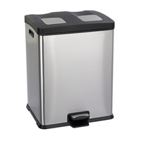 Right-Size Recycling Station, 19"W x 16"D x 25"H, Stainless Steel