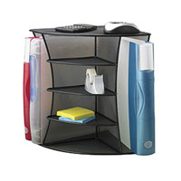Onyx Mesh Corner Organizer, 15"W x 11"D x 13"H