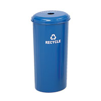 Tall Round Recycling Receptacle, 80 Quart Capacity