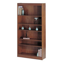 WorkSpace&reg; Square-Edge Veneer Bookcases