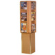 Free Standing Rotating Oak Literature Display