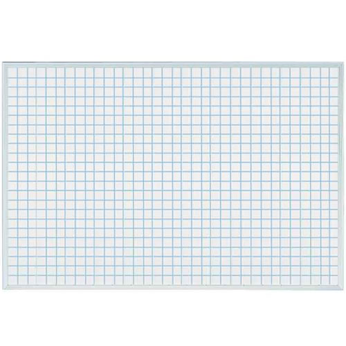 Gridded Magnetic Porcelain Dry-Erase Markerboard