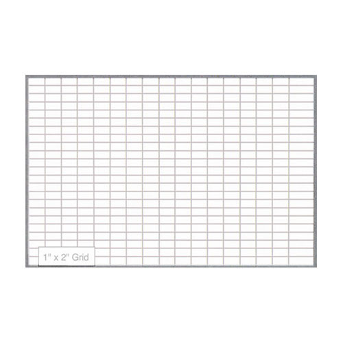 Gridded Magnetic Porcelain Dry-Erase Markerboard