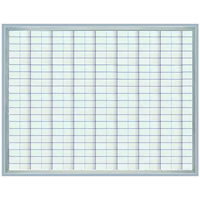 Gridded Magnetic Porcelain Dry-Erase Markerboard