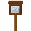 Park Ranger "Outpost" Series Bulletin Board with Mounting Post