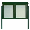 Park Ranger Series Two Door Hinged Door Bulletin Board with Mounting Posts