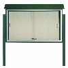 Park Ranger Series Sliding Door Bulletin Board with Mounting Posts