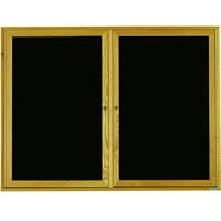 Enclosed Red Oak Wood Framed Changeable Letter Boards